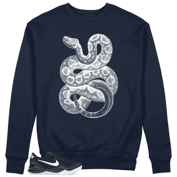 Python Snake Sweatshirt for Nike Kobe 8 Protro College Navy Sneaker