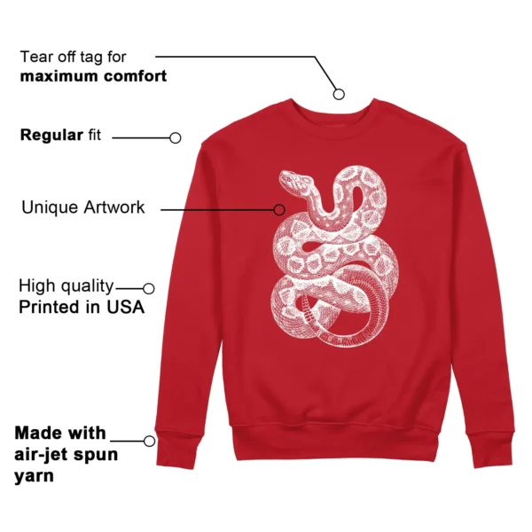 Python Snake Sweatshirt for Nike Kobe 8 Protro University Red Sneaker Features