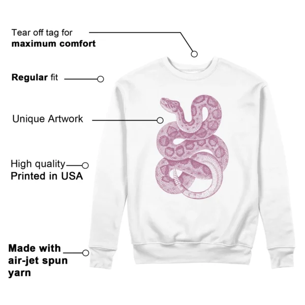 Python Snake Sweatshirt for Wmns Air Jordan 4 Retro Orchid Sneaker Features