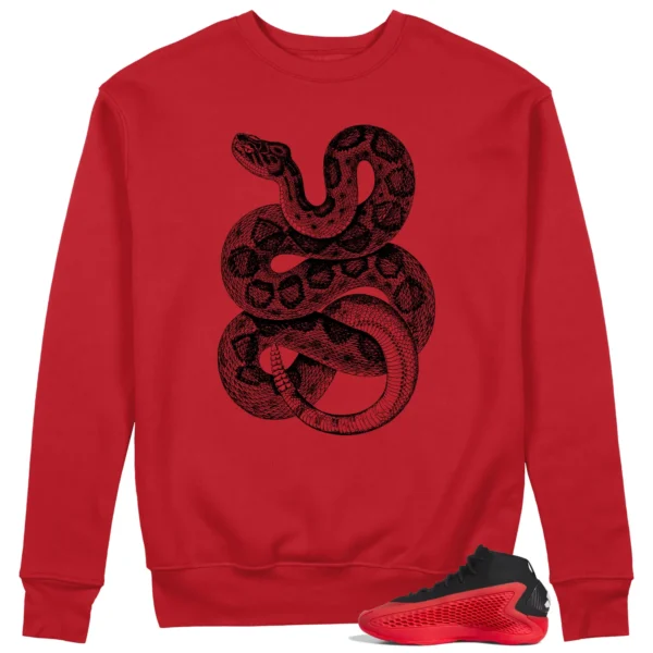 Python Snake Sweatshirt for adidas Anthony Edwards 1 Pure Ruby Sneaker