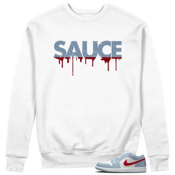 Sauce Sweat to Match Your Jordan 1 Low Blue Dune Red