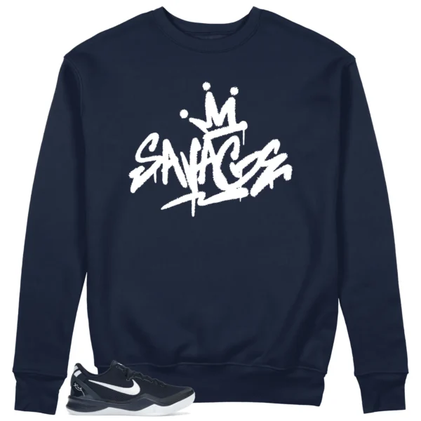 Savage Style Sweatshirt for Nike Kobe 8 Protro College Navy Lovers