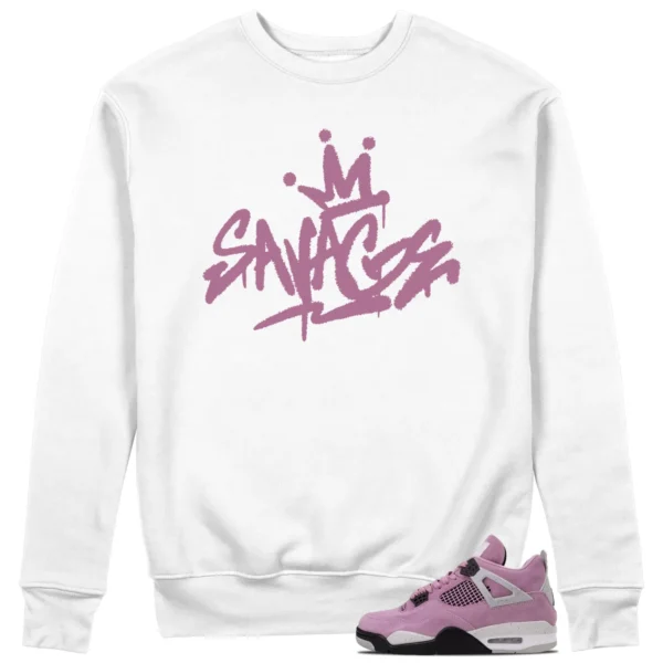 Savage Style Sweatshirt for Wmns Air Jordan 4 Retro Orchid Lovers