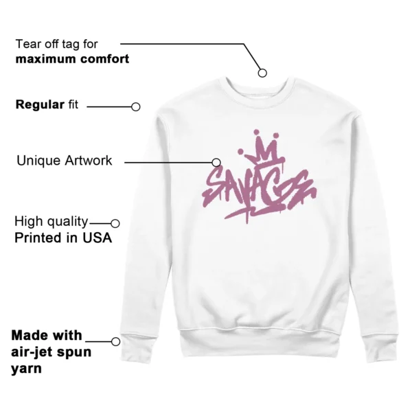 Savage Style Sweatshirt for Wmns Air Jordan 4 Retro Orchid Lovers Features