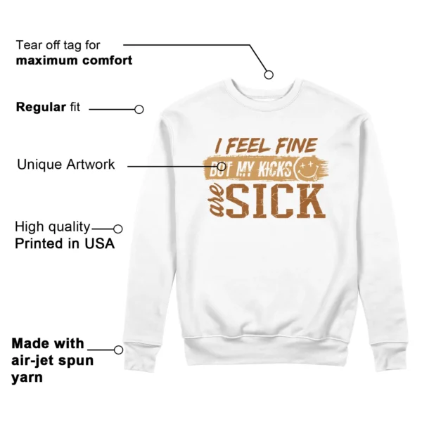 Air Jordan 4 Retro Ginger Wheat Match: Sick Kicks Sweatshirt Features