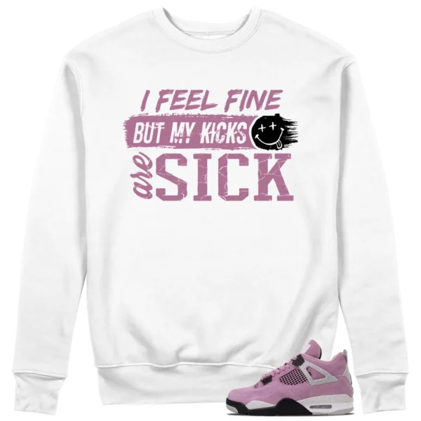 Wmns Air Jordan 4 Retro Orchid Match: Sick Kicks Sweatshirt