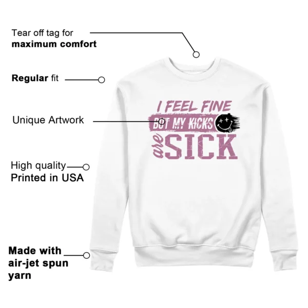 Wmns Air Jordan 4 Retro Orchid Match: Sick Kicks Sweatshirt Features