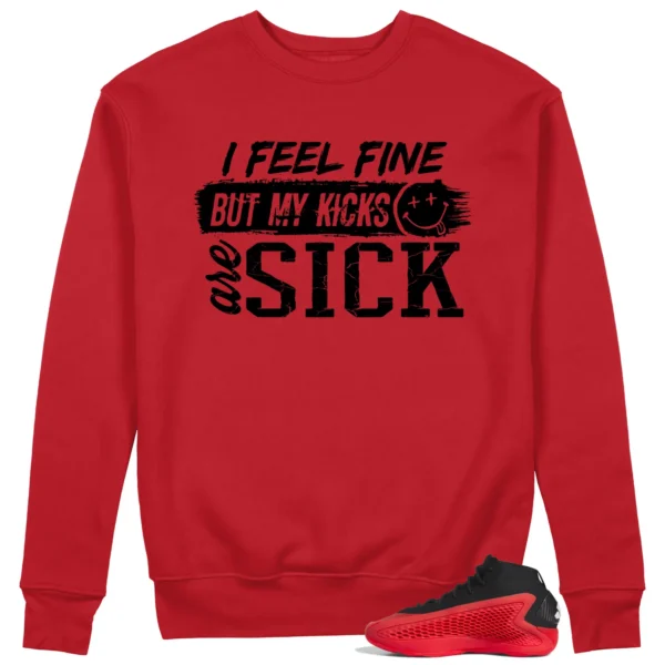 adidas Anthony Edwards 1 Pure Ruby Match: Sick Kicks Sweatshirt