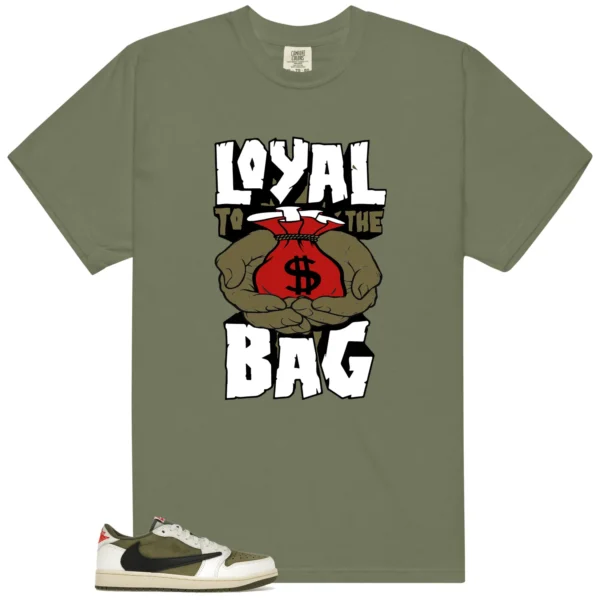 Loyal Bag Shirt to Go with Travis Scott Medium Olive 1s