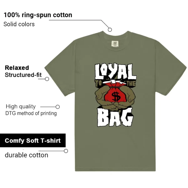 Loyal Bag Shirt to Go with Travis Scott Medium Olive 1s Features