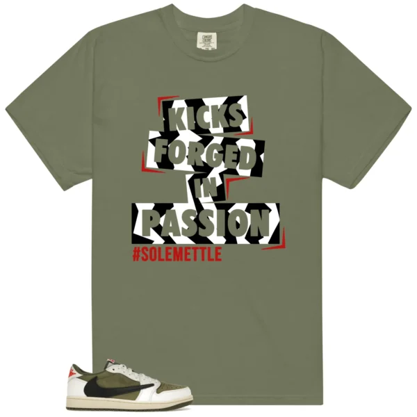 Passion Kicks Tee - Perfect Match for Travis Scott Medium Olive 1s