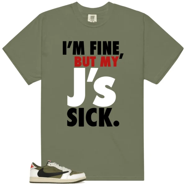 Travis Scott Medium Olive 1s Lovers' Sick J's Shirt