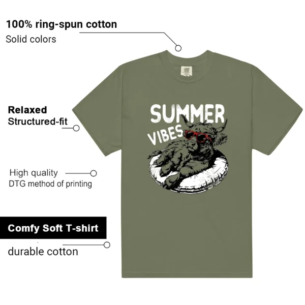 Summer Vibes Tee to Go with Travis Scott Medium Olive 1s Features