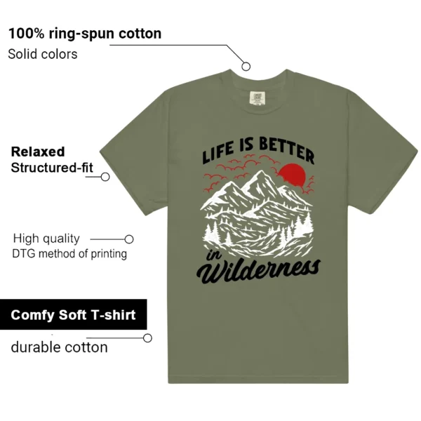 Wilderness Tee - Perfect with Travis Scott Medium Olive 1s Features