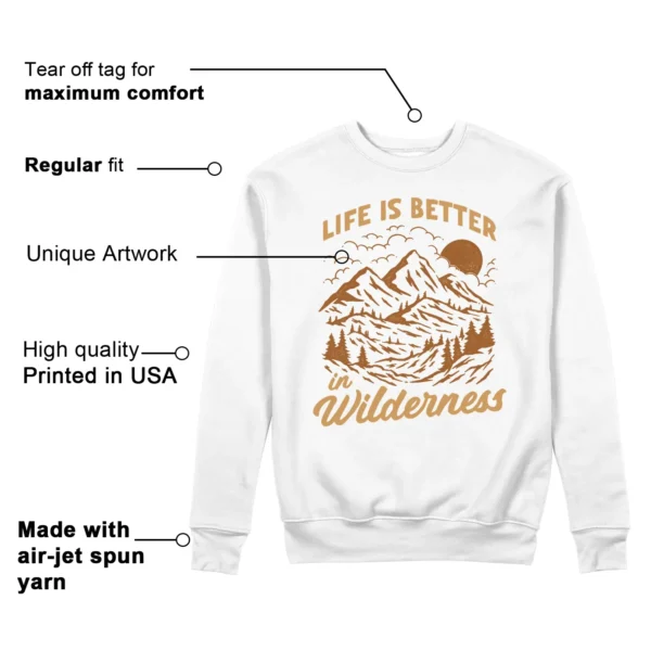 Wilderness Sweat - Perfect with Air Jordan 4 Retro Ginger Wheat Features