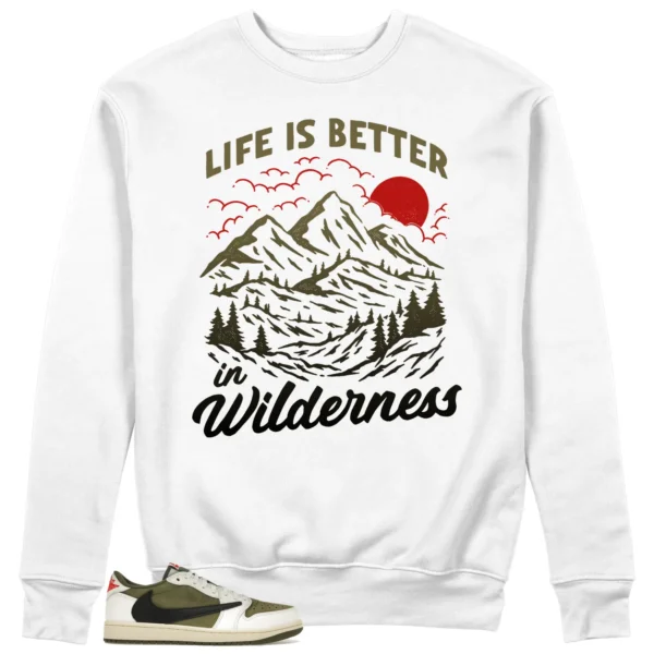 Wilderness Sweat - Perfect with Jordan 1 Low x Travis Scott Medium Olive