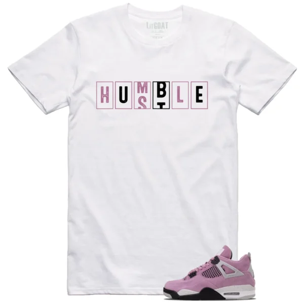 WMNS Air Jordan 4 Retro Orchid - Hustle Humble T-Shirt