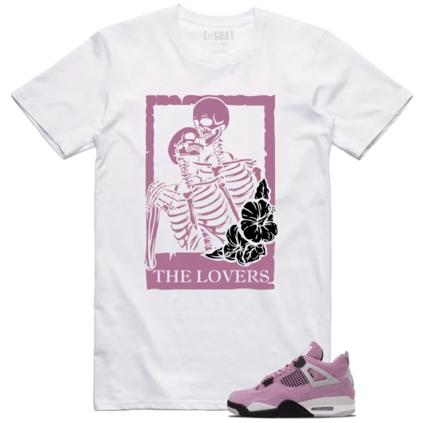 Lovers Tee for WMNS Air Jordan 4 Retro Orchid Sneakers