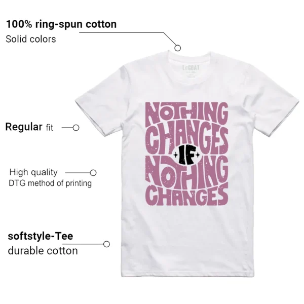 WMNS Air Jordan 4 Retro Orchid Style: Nothing Changes Tee Features