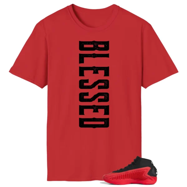 Blessed Tee | adidas Anthony Edwards 1 Pure Ruby Matchshirt