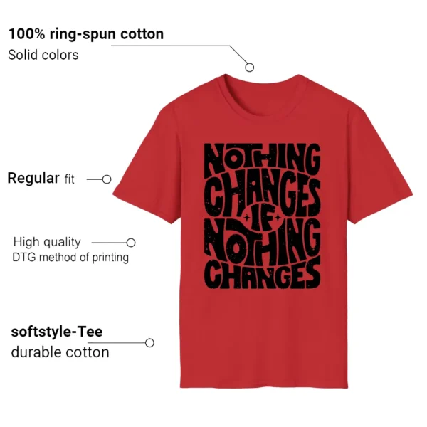 adidas Anthony Edwards 1 Pure Ruby Style: Nothing Changes Tee Features