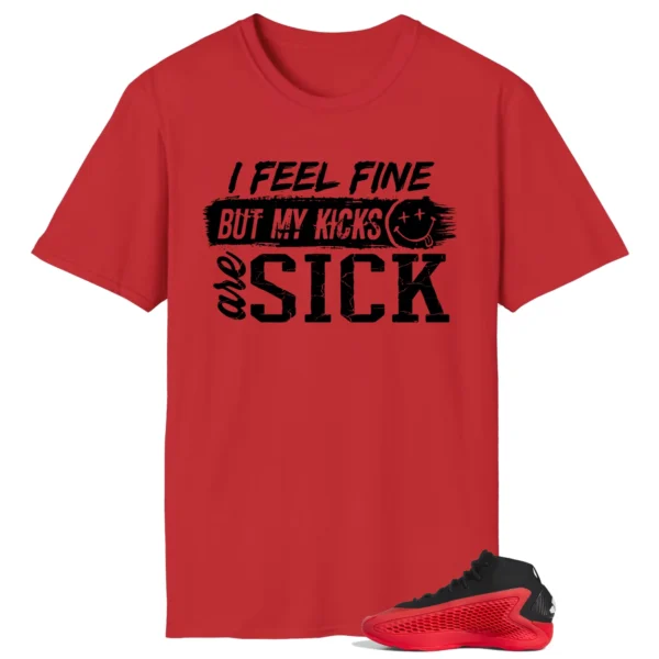 adidas Anthony Edwards 1 Pure Ruby Match: Sick Kicks Shirt