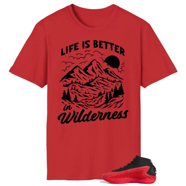 Wilderness Tee - Perfect with adidas Anthony Edwards 1 Pure Ruby