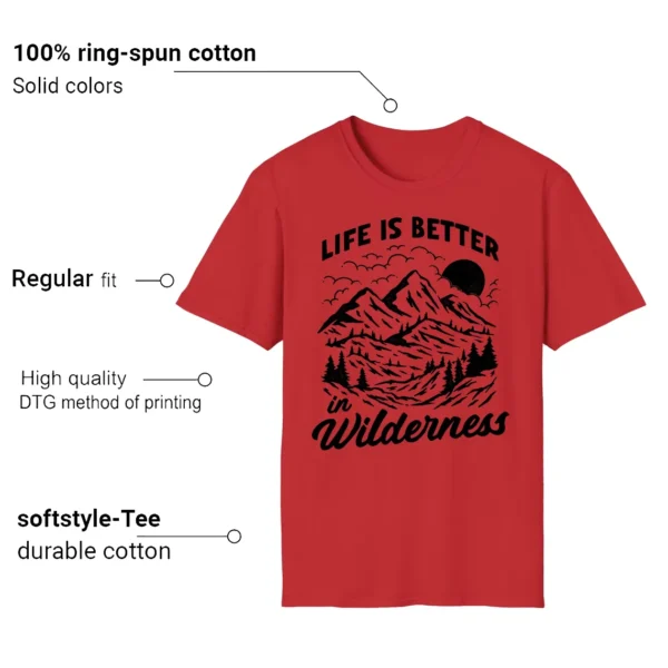 Wilderness Tee - Perfect with adidas Anthony Edwards 1 Pure Ruby Features