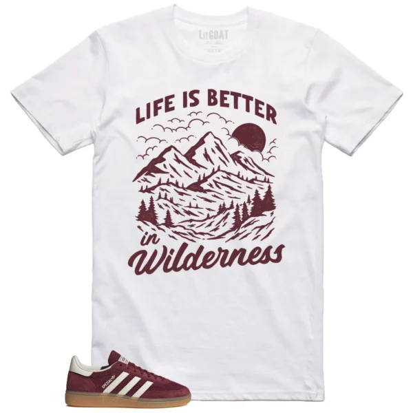 Wilderness Tee - Perfect with adidas Handball Spezial Shadow Red