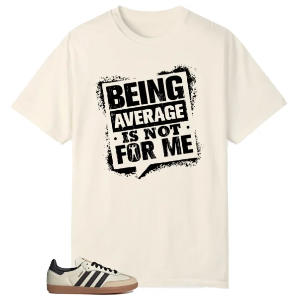 Average Not Me Tee Matches adidas Samba OG Cream White Sand Strata Sneaker