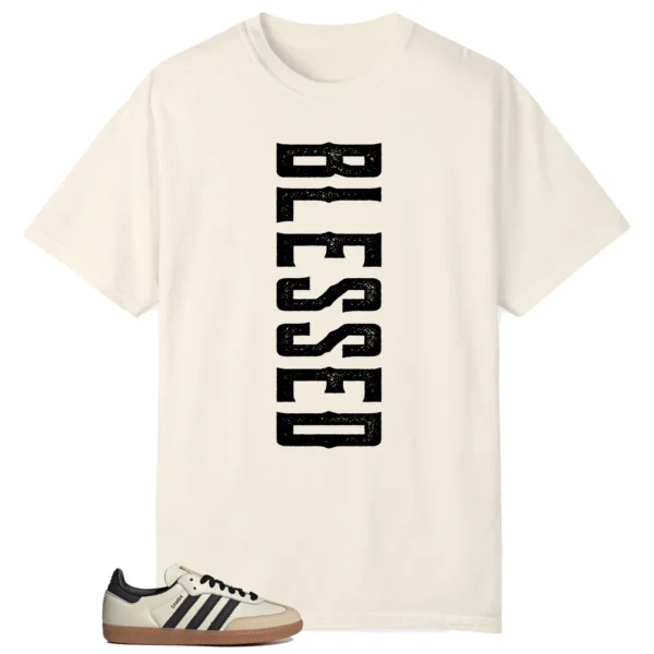 Blessed Tee | adidas Samba OG Cream White Sand Strata Matchshirt