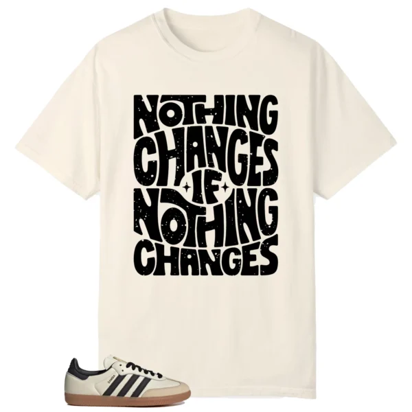 adidas Samba OG Cream White Sand Strata Style: Nothing Changes Tee