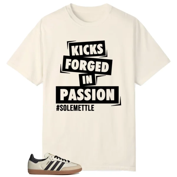 Passion Kicks Tee - Perfect Match for adidas Samba OG Cream White Sand Strata