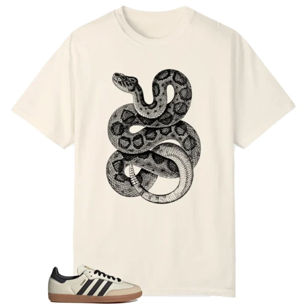 Python Snake Shirt for adidas Samba OG Cream White Sand Strata Sneaker