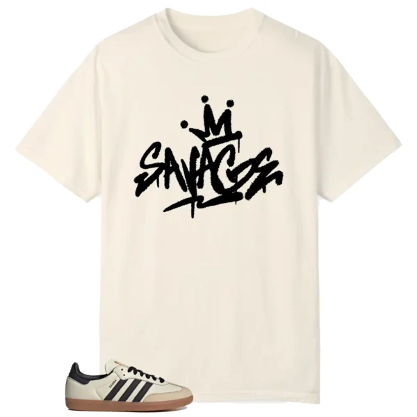 Savage Style Shirt for adidas Samba OG Cream White Sand Strata Lovers