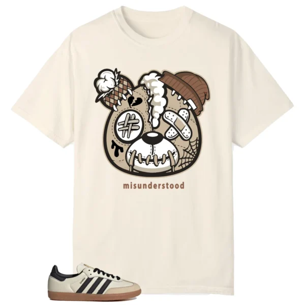 adidas Samba OG Cream White Sand Strata Sneaker Matching Tee - Teddy Bear