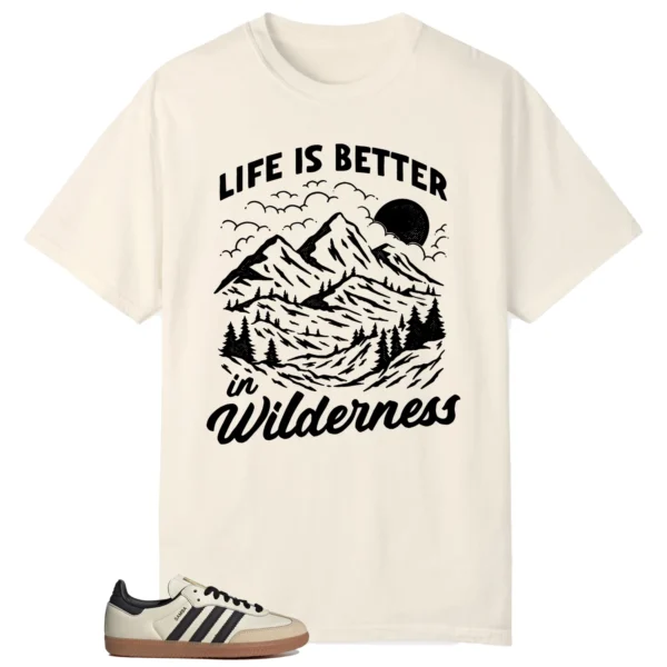 Wilderness Tee - Perfect with adidas Samba OG Cream White Sand Strata