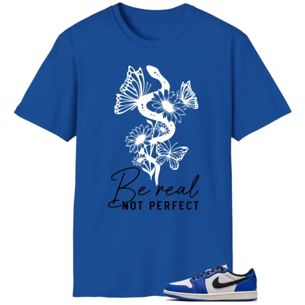 Be Real Tee to Match Air Jordan 1 Low Game Royal