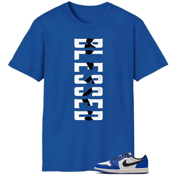 Blessed Tee | Air Jordan 1 Low Game Royal Matchshirt