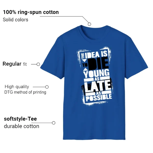 Die Young MatchShirt to Style Air Jordan 1 Low Game Royal Features