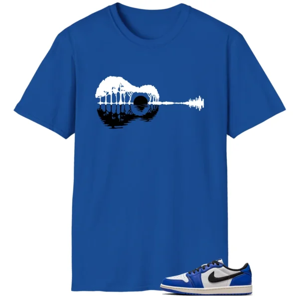 Guitar Shirt for Air Jordan 1 Low Game Royal Sneaker