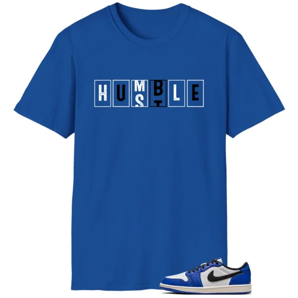 Air Jordan 1 Low Game Royal - Hustle Humble T-Shirt