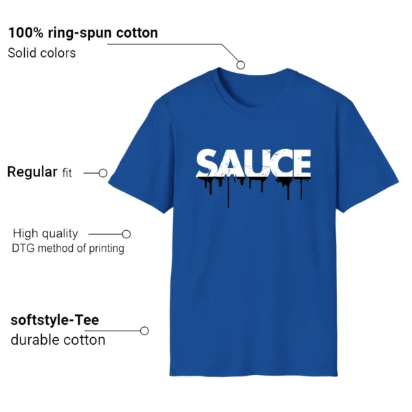 Sauce Tee to Match Your Air Jordan 1 Low Game Royal Features