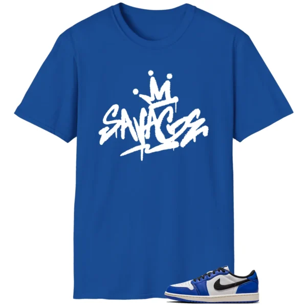 Savage Style Shirt for Air Jordan 1 Low Game Royal Lovers