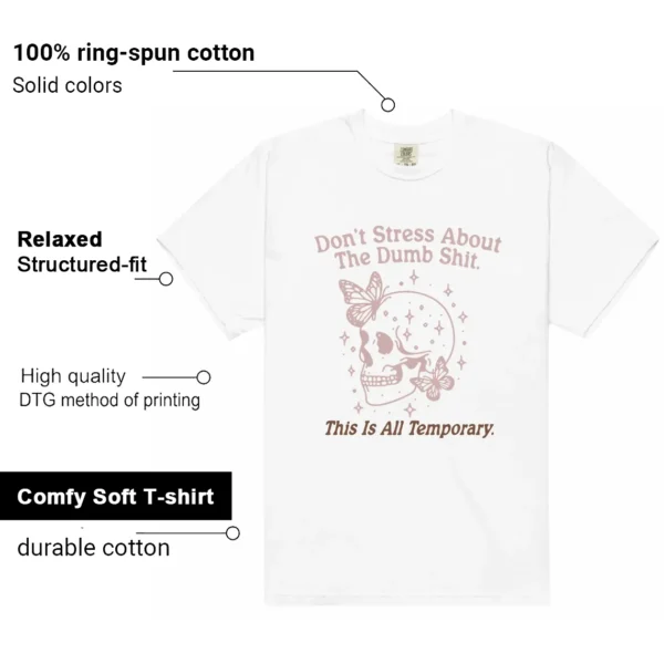 Style Air Jordan 1 Mid Neapolitan With This Don't Stress TShirt Features