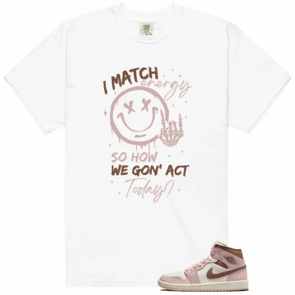 Air Jordan 1 Mid Neapolitan Matching Tee Shirt - Match Energy