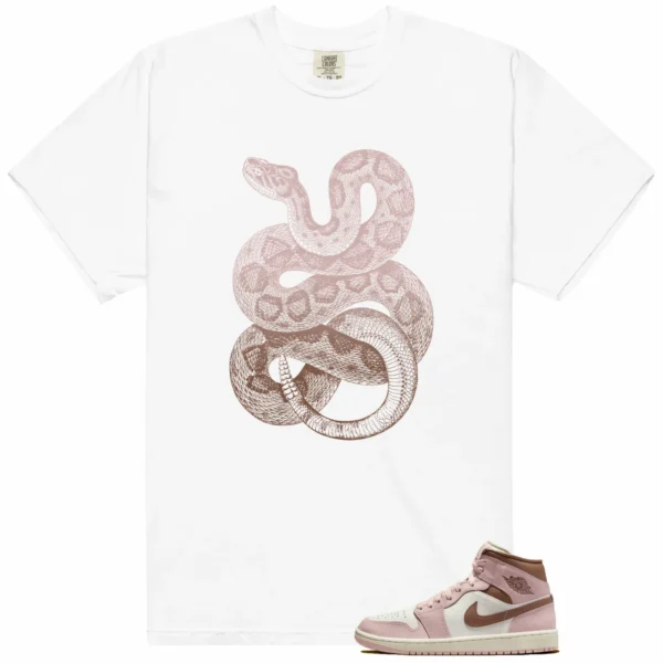 Python Snake Shirt for Air Jordan 1 Mid Neapolitan Sneaker