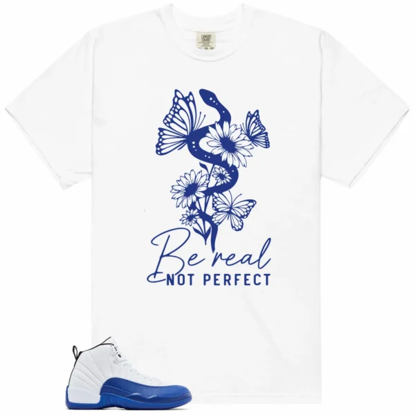 Be Real Tee to Match Air Jordan 12 Blueberry