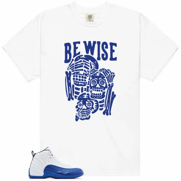 Air Jordan 12 Blueberry 'Be Wise' Matching Shirt