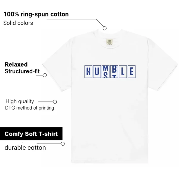 Air Jordan 12 Blueberry - Hustle Humble T-Shirt Features